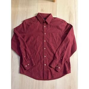UNTUCKit Sherwood Regular‎ Fit Dre Red 100% Cotton Button Down Casual Mens M